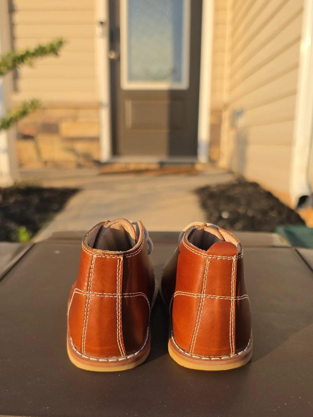 Elephantito Baby Brown Leather Walking Shoes Size 5